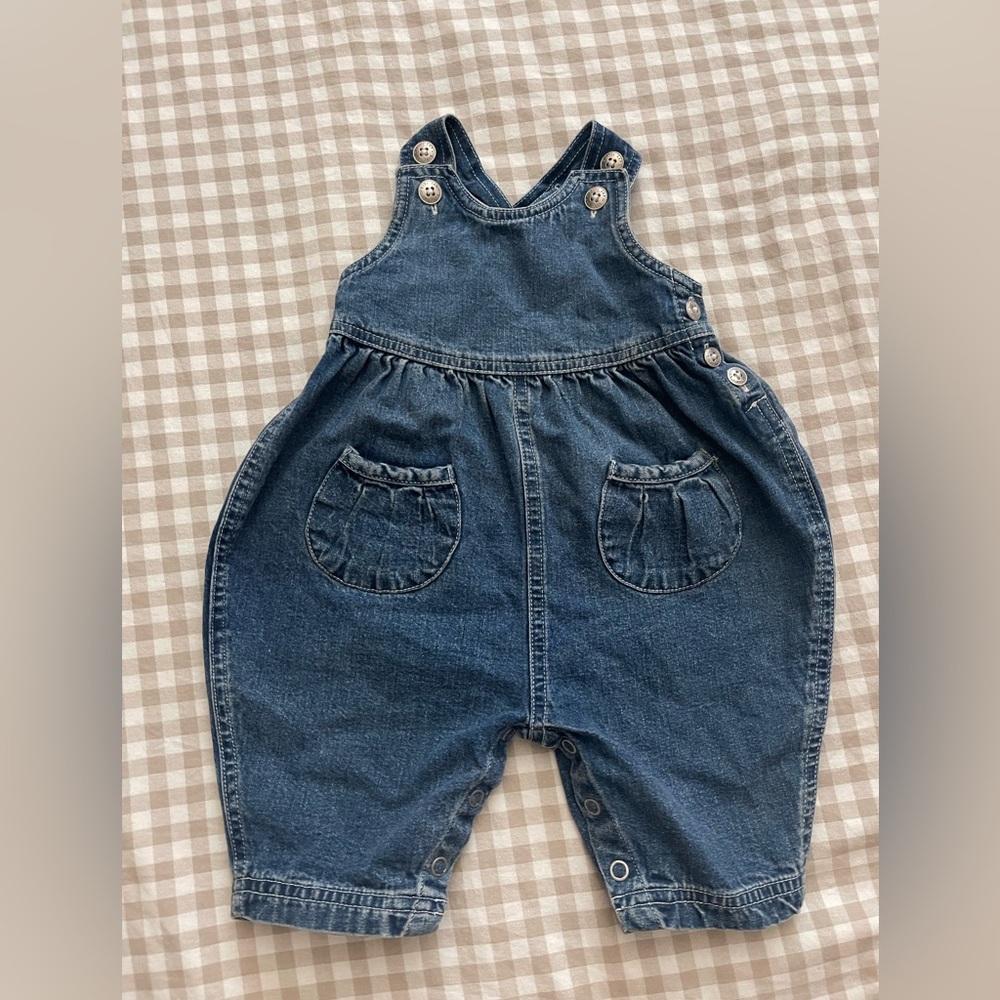 Vintage baby Gap denim bubble overalls
